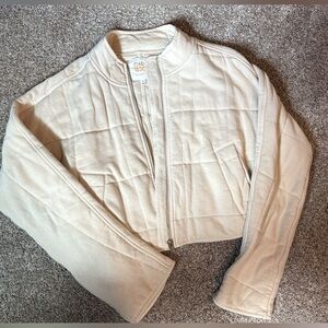 Cream Quilted Jacket